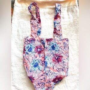 STARBUCKS Pink Cactus Floral Packable Fold Out Tote Bag